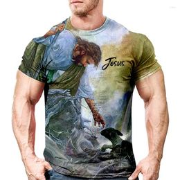 Men's T Shirts Retro Character Print Sportswear Casual Fashion Boy Clothing Summer Comfortable And Handsome Short Sleeved Top