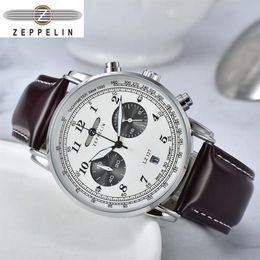 2023 ZEPPELIN Watch for Men Owl Dial Business Casual Men's wristWatch Waterproof Leather Luxury Trend Watch Relogio Masculino221u