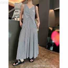 Basic & Casual Dresses Designer P Family 23 Summer New Striped Tank Top Dress Letter Printing Fashion Wear with Lazy Style K1SM