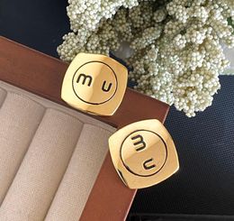 Fashionable Designer Copper Material Charm Stud Earrings Luxury Brand Letter Gold Plated Silver Earring Inlaid Crystal High-end Jewellery Wholesale 20styles