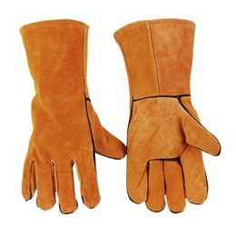 Oven Mitts Welding Gloves HeatFire Resistant Durable Leather for BBQ 230804