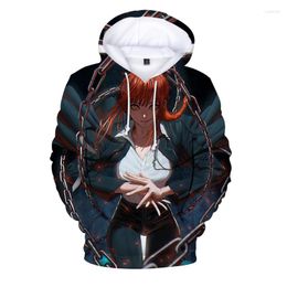 Men's Hoodies Chainsaw Man Anime Makima Graphic Oversized Sweatshirt 3d Print Tracksuit Men Women Y2k Hip Hop Streetwear Loose Hoody