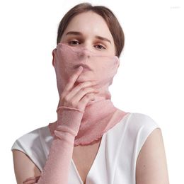 Scarves Sunscreen Mask Ride Neckguard Car-covers Spring And Summer Long Chiffon Veil Drive Shawl