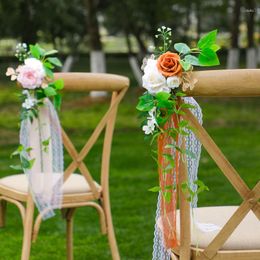 Decorative Flowers Luxury Forest-themed Outdoor Flower Bouquet For Wedding Chairs Decoration Flores Artificiales