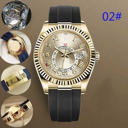 High quality luxury 42mm Men's edging tape 24 hour ring can be adjusted and work 2813 automatic steel waterproof watch