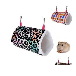 Small Animal Supplies Hamster Hammock Squirrel Rat Swing Nest Cages Pet Hanging Cage House Hedgehog Soft Warm Tunnel Cavia Guinea Pig Dhntn