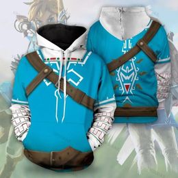 Men's Hoodies 2023 Hoodie Jacket Cosplay Costume Men Women Sweatshirt Gym School Uniforms Blue Tops