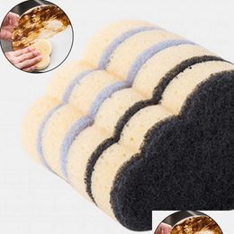 Sponges Scouring Pads New Cloud Shape Household Water Absorption Dishwashing Sponge Cleaning Brush Kitchen Office Brushes Drop Deliv Dhpkv