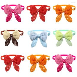 Dog Apparel 50/100 Pcs Wool Style Bows Mix Colours Pet Grooming Accessories Fashional Cat Bow Ties Adjustable Bowtie