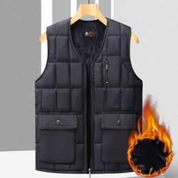 Men's Vests Men Spring Brand Business Casual Warm Waterproof Pocket Waistcoat Vest Autumn Outfits Sleeveless Coat Jacket Male Y75