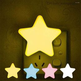 Lamps Shades Night Lights Star Light LED Sensing Plug-in Wall For Kids Bedroom Bedside Baby Sleep Low Power Lamp Z230805