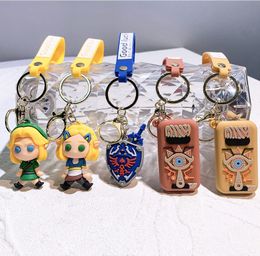 Cartoon fashion Silicon Pendant Jewellery Key chain Backpack Ornament Car key Ring Gifts