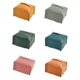 Cosmetic Bags Modern PU Leather Tissue Box Holder