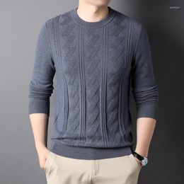 Men's Sweaters Cashmere Sweater Pure Wool Young And Middle-aged Round Neck High-end Warm Winter Clothes.