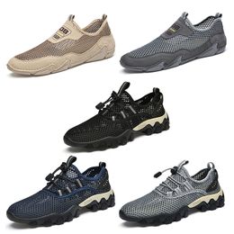 2023 mesh mountain casual shoes men black grey brow bule beige breathable mens trainers outdoor sports sneakers Colour 5