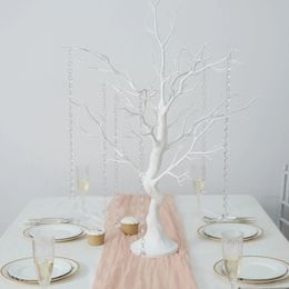 White Manzanita Centerpiece Tree + 8 Acrylic Bead Chains for wedding table flower stand 891