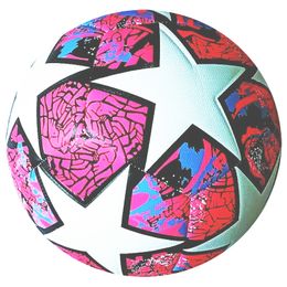 Balls JANYGM Soccer Balls Size 5 Professional Red PU Material Wear-resistant Match Footballs Training League Stitch bola de futebol 230804
