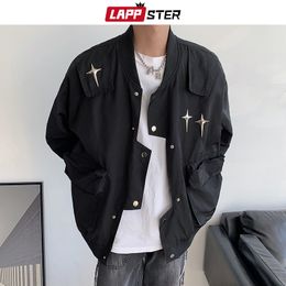 Mens Jackets LAPPSTER Stars Hip Hop Japanese Streetwear Bomber Men Korean Fashions Baseball Jacekts Pockets Cargo Windbreaker 230804