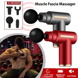 Full Body Massager Fascia Gun Portable Massage 6 Gear Vibration Rechargeable Electric Compression Deep Relax Muscle Pain Relief 230804