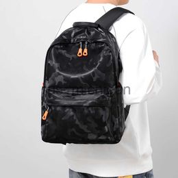 Backpack 14 Inch Fashion Student Schoolbag Polyester Camouflage Casual Wearable USB Backpack Men And Women Computer Shoulder Bag J230806