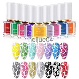 Nail Polish BORN PRETTY 57 Colours 7ml Nail Stamping Polish Newly Sweet Style Plate Printing Varnish Candy Nail Stamp Varnish x0806