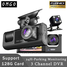 Car DVRs 3 Channel Car DVR HD 1080P 3 Lens Inside Vehicle Dash CamThree Way Camera DVRs Recorder Video Registrator Dashcam Camcorder x0804 x0804