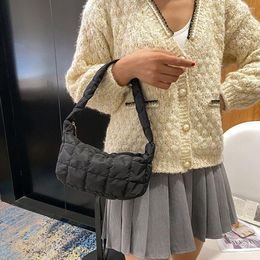 Evening Bags Zipper Embroidery Thread Niche Design Oxford Cloth Tote Bag Women Shoulder Shopping Korean Style Handbag