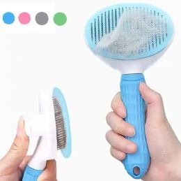 UPS Dog Hair Removal Comb Grooming Cat Flea Com Pet Products Pet Comb Cats Comb for Dogs Grooming Tool Automatic Hair Brush Trimmer 8.6