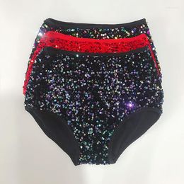 Stage Wear Pole Dance Shorts Women Shiny Sequin Jazz Pants Nightclub Performance Gogo Dancewear Mid-Waist Costume