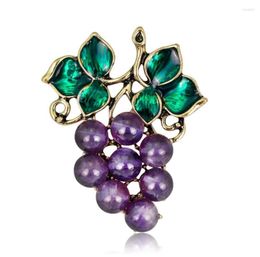 Brooches CSxjd Cute Purple Fruit Brooch Grape Corsages Hairpins Suit Coat Scarf Intimate Accessories Christmas Jewelry