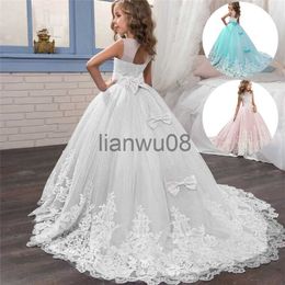 Girl's Dresses Teen Girls Long Dress Bridesmaid Kids Dresses For Girls Children Princess Party Wedding Gown Formal Occasion Dresses 10 14 Years x0806