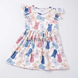 Girl's Dresses Girlymax Easter Spring Baby Girls Bunny Dress Boutique Clothes Knee Length Milk Silk x0806