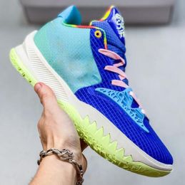 Kyrie Irving Flytrap IV EP 4 rainbow basketball shoes for Men - Pure White Gold, Black Red, Bred Navy, USA Blue, Easter Pink Trainer - Sizes 7-12