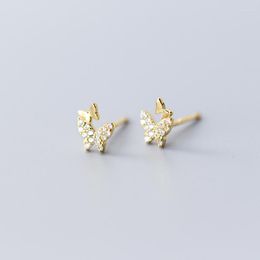 Stud Earrings COLUSIWEI Radiant Zircon Cute Flying Butterfly Sterling Silver 925 For Women Elegant Ear Studs Jewely Accessories