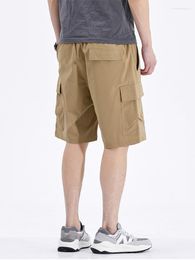 Men's Shorts Summer Cargo Men Multi-Pocket Quick Dry Breathable Light&Thin Loose Bermuda Khaki Short Male Straight Casual