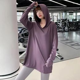 Women's Hoodies Sporty Women Solid Casual Sun Protection Shirt Pullover Hoodie Long Sleeve Slim Tee Top Gentle Sexy Blouse Soft T-shirt