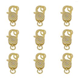 Keychains 10pcs/Lot CZ Crystal Clasp For Women DIY Jewellery Making Findings Supplies Wholesale