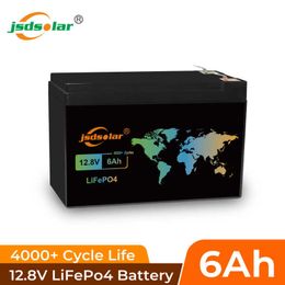 New Arrival jsdsolar LiFePO4 Battery 12V 6Ah with 15A BMS 4000+ Deep Cycles Perfect for Fish Finder Kids Scooter Boat RV Camper