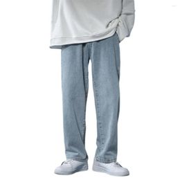 Men's Jeans Men Pockets Hip Hop Straight Wide Leg Fashion Denim Pants Sweatpants Streetwear