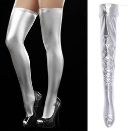 Women Socks Drop Ship&Wholesale Womens Over Knee Faux Leather Pants Casual Long Overknee Pantyhose Sep. 9