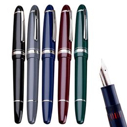 Fountain Pens MAJOHN P136 Resin Fountain Pen EF/F/M/Flat Nib 20 Ink Windows Writing Office Pen 230804