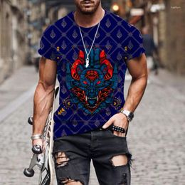 Men's T Shirts Metal Mechanical Style Series 3D Printing Slim Round Neck Pullover Men Casual Streetwear T-shirt Short-sleeved Loose Tops