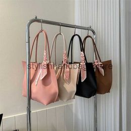 Shoulder Large Capacity Fashion Soft Leather Scarf Handbag 2023 Spring/Summer New Western Style One Underarm Tote Tidestylishhandbagsstorestylishhandbag