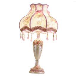 Table Lamps Lamp E27 Light Pastoral Reading For Bedroom Wedding Party