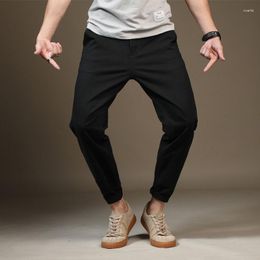 Men's Pants 2024 Summer Long Solid Colour Harun Small Foot Loose Large Size Casual Tide