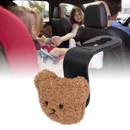 Hooks Car Seat Back Headrest Hook Portable Cute Plush Bear Decor For Bottle Bib Baby Supplies