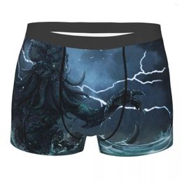 Underpants Boxer The Rise Of Great Cthulhu Shorts Panties Briefs Men's Underwear Lovecraft Mythos Breathable For Homme S-XXL