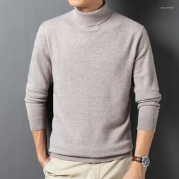 Men's Sweaters 2023 Autumn Winter Men Turtleneck Wool Pure Man Pullovers