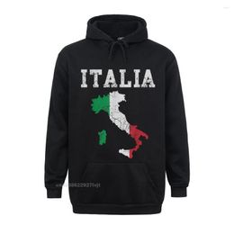 Men's Hoodies Italia Italy Flag Map Italian Italiano Family Hoodie Rife Man Streetwear Street Tops Shirts Cotton Printed