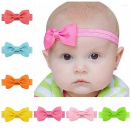 Hair Accessories 20pcs/set Cute Bow Tie Headband Band DIY 36x1.6cm Handmade Grosgrain Ribbon Elastic Hairband Baby Kids